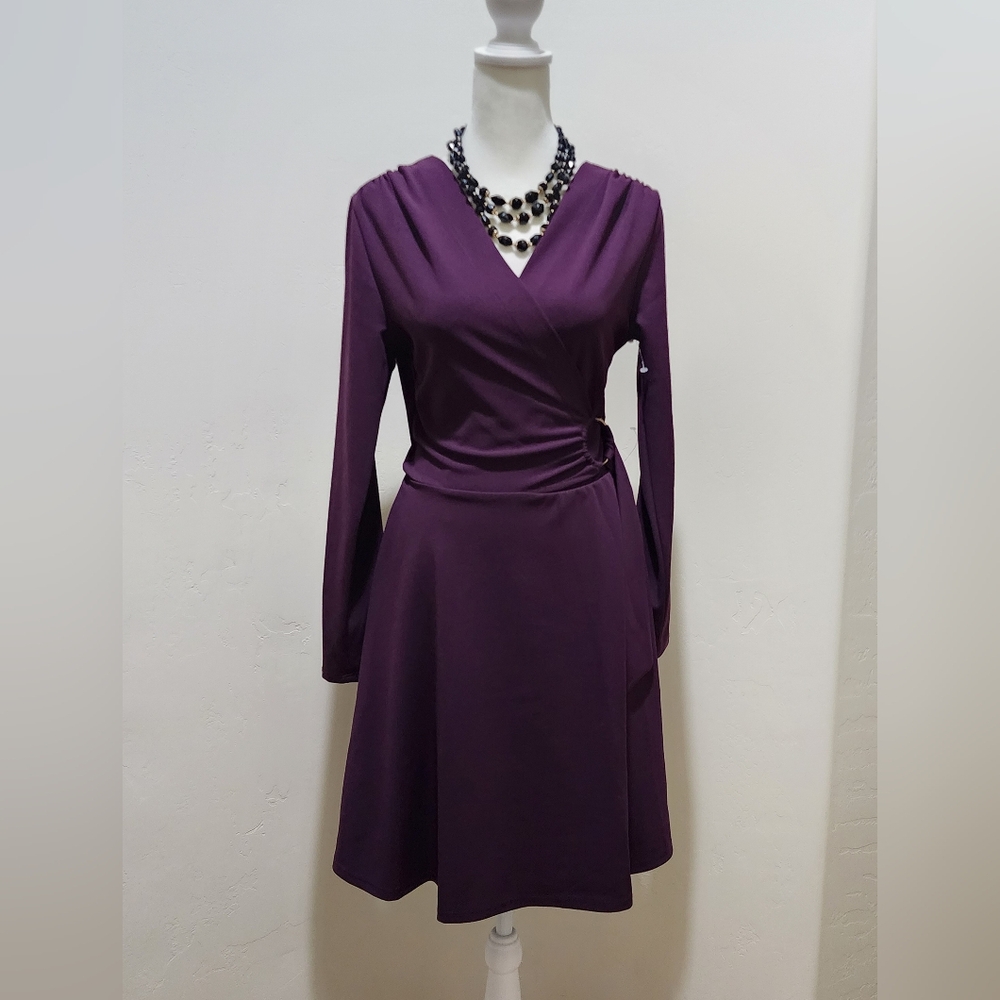 Marina V-Neck Long Sleeve Dress